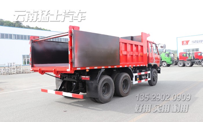 东风红旋风,东风6*4自卸车,后八轮自卸车,东风卡车销售,东风后八轮配置,可拉16吨自卸车