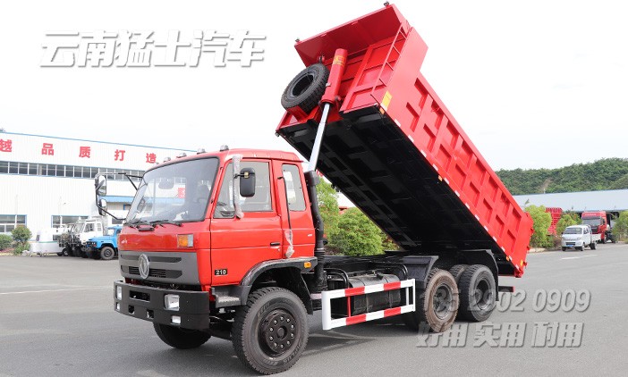 东风红旋风,东风6*4自卸车,后八轮自卸车,东风卡车销售,东风后八轮配置,可拉16吨自卸车